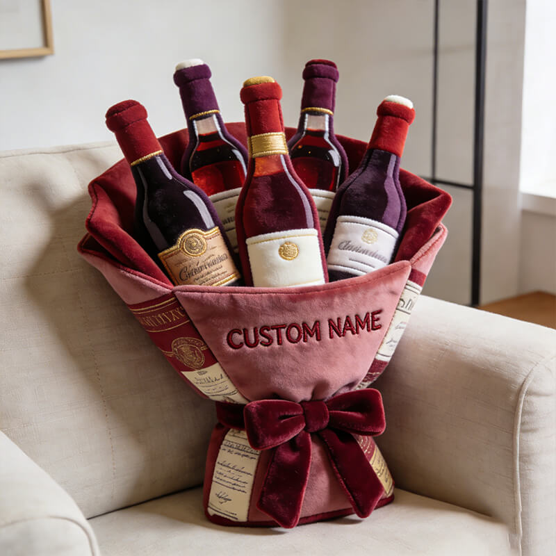 Personalized Wine Bottle Shape Pillow Cute Sofa Decor Best Gift Ideas For Him - Tradiviet