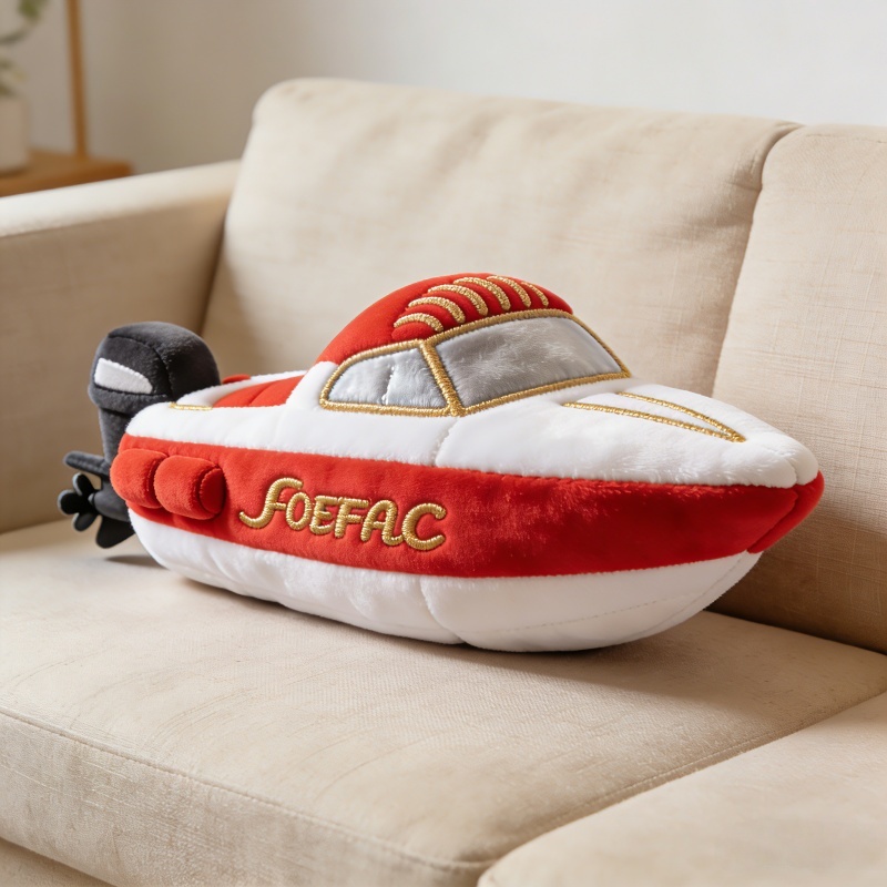 Personalized Yacht Pillow Toy Custom Boat Name Plush Gift For Boat Owner Kids - Tradiviet