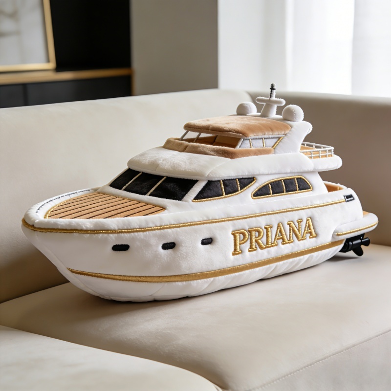 Personalized Yacht Shape Pillow Cute Sofa Decor Unique Gift For Dad - Tradiviet