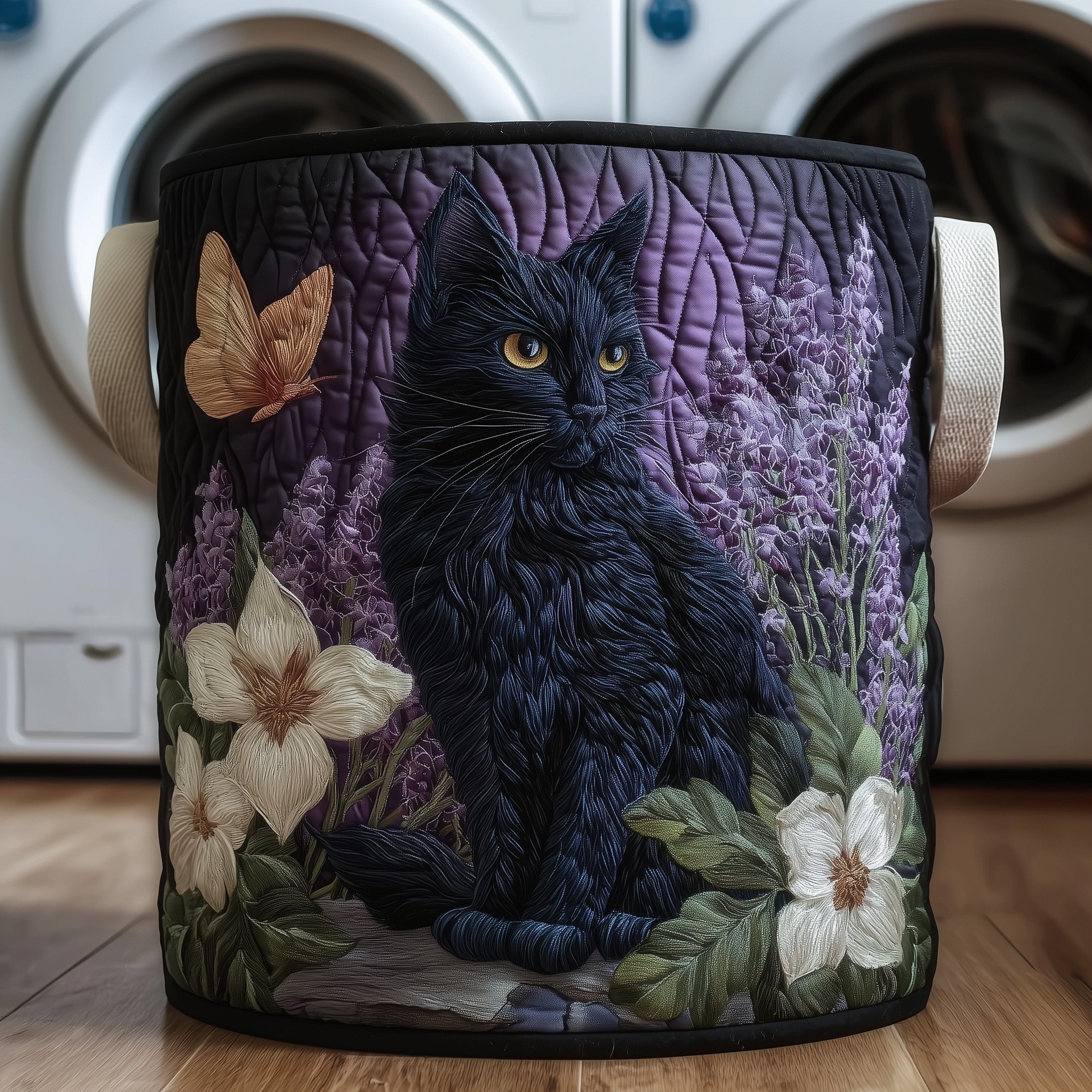 Petal Paws Quilted Laundry Basket Best Laundry Hamper Best Mothers Day Gifts - Tradiviet