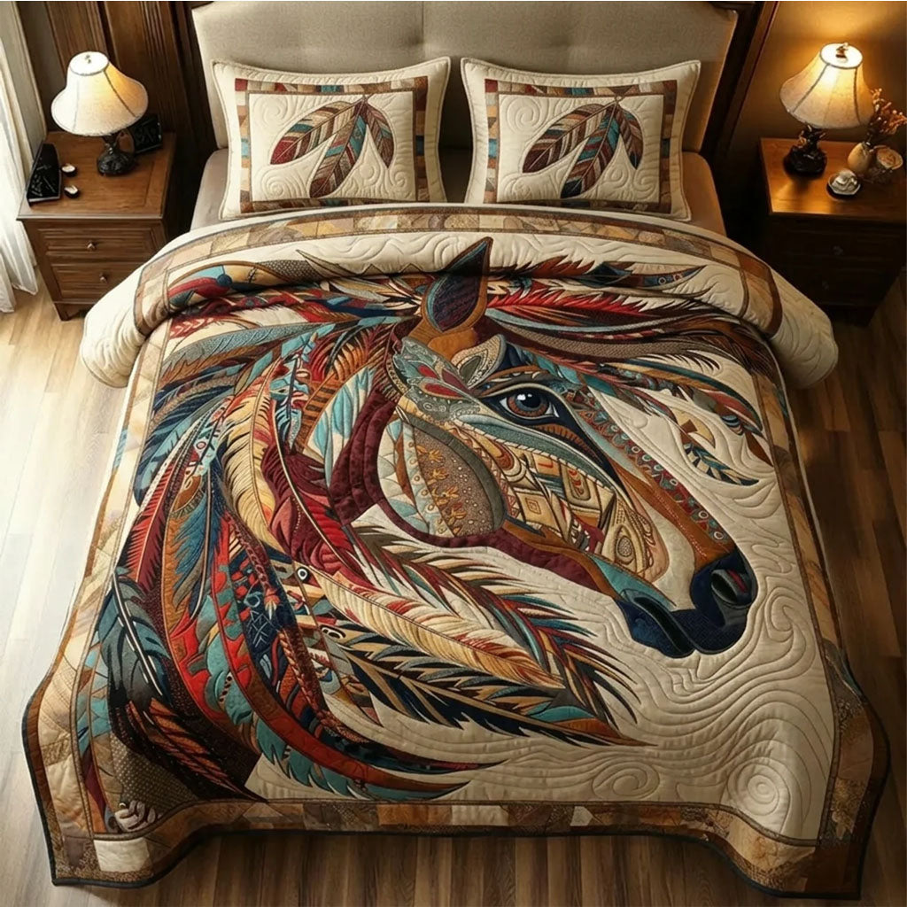 Prairie Soul Runner Quilted Bedding Set Bed Room Decoration Gift For Outdoor Enthusiasts - Tradiviet