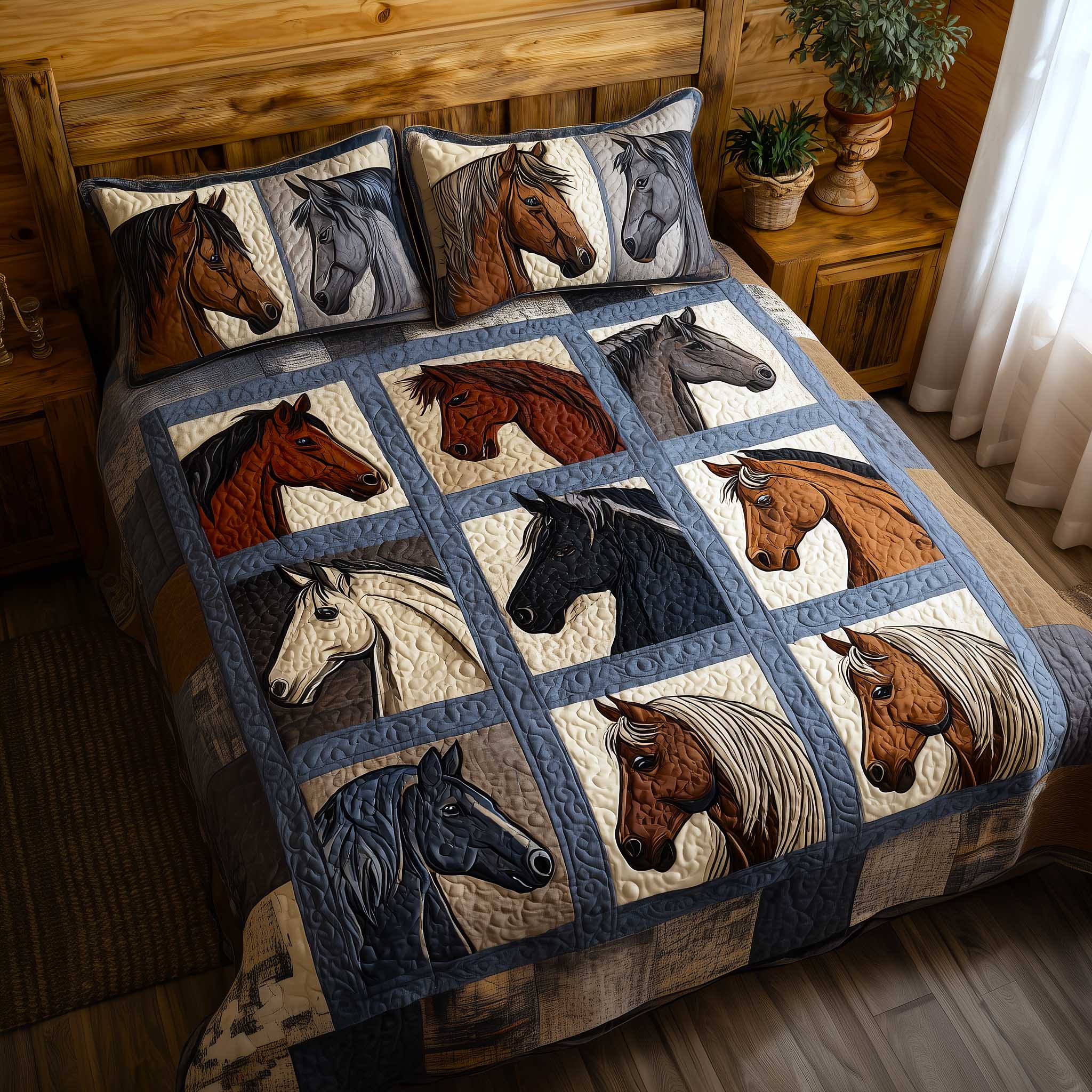 Prairie Spirit Quilted Bedding Set Bed Room Decoration Gift For Nature Lovers - Tradiviet