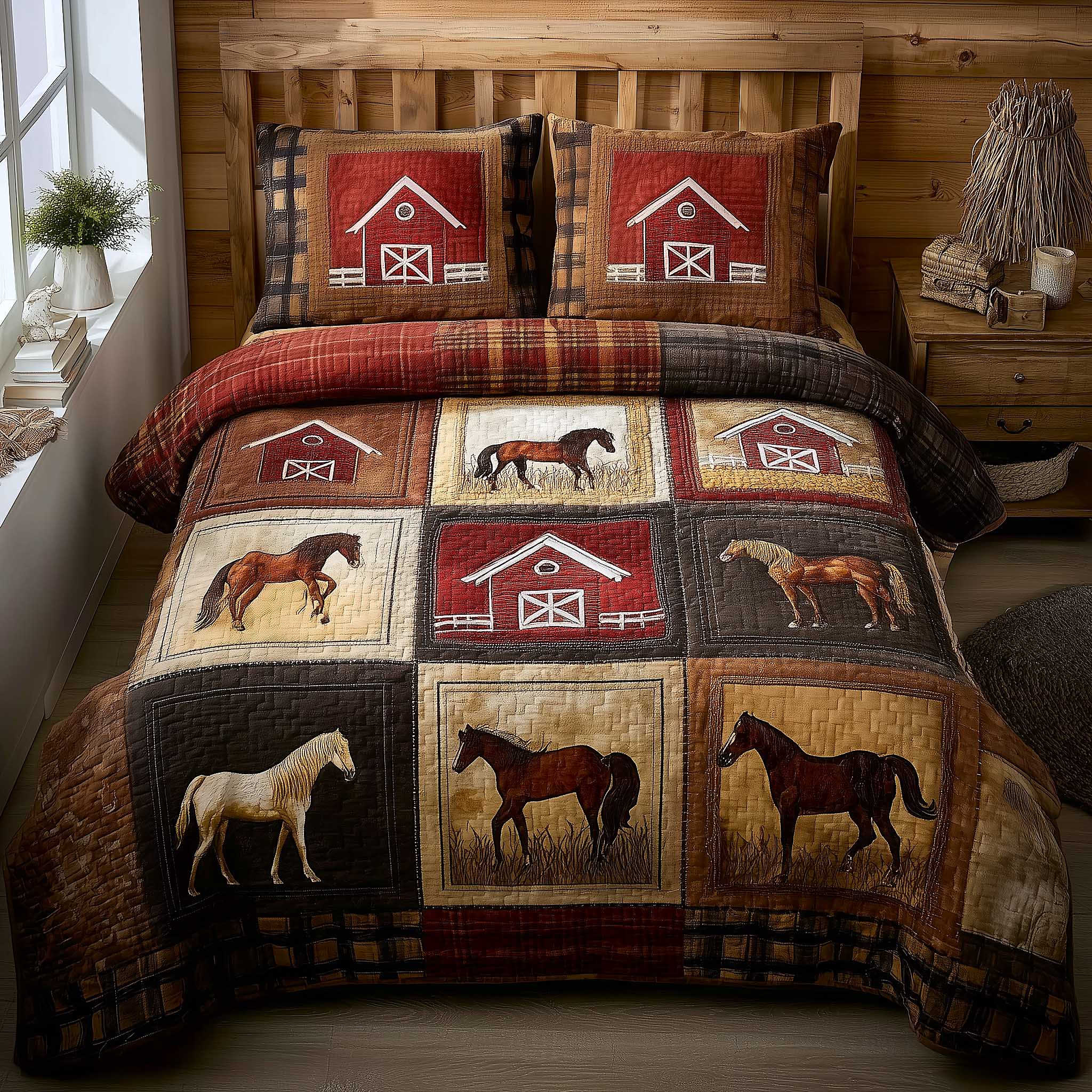 Prairie Spirit Quilted Bedding Set Room Decoration Items Gift For Wildlife Enthusiasts - Tradiviet