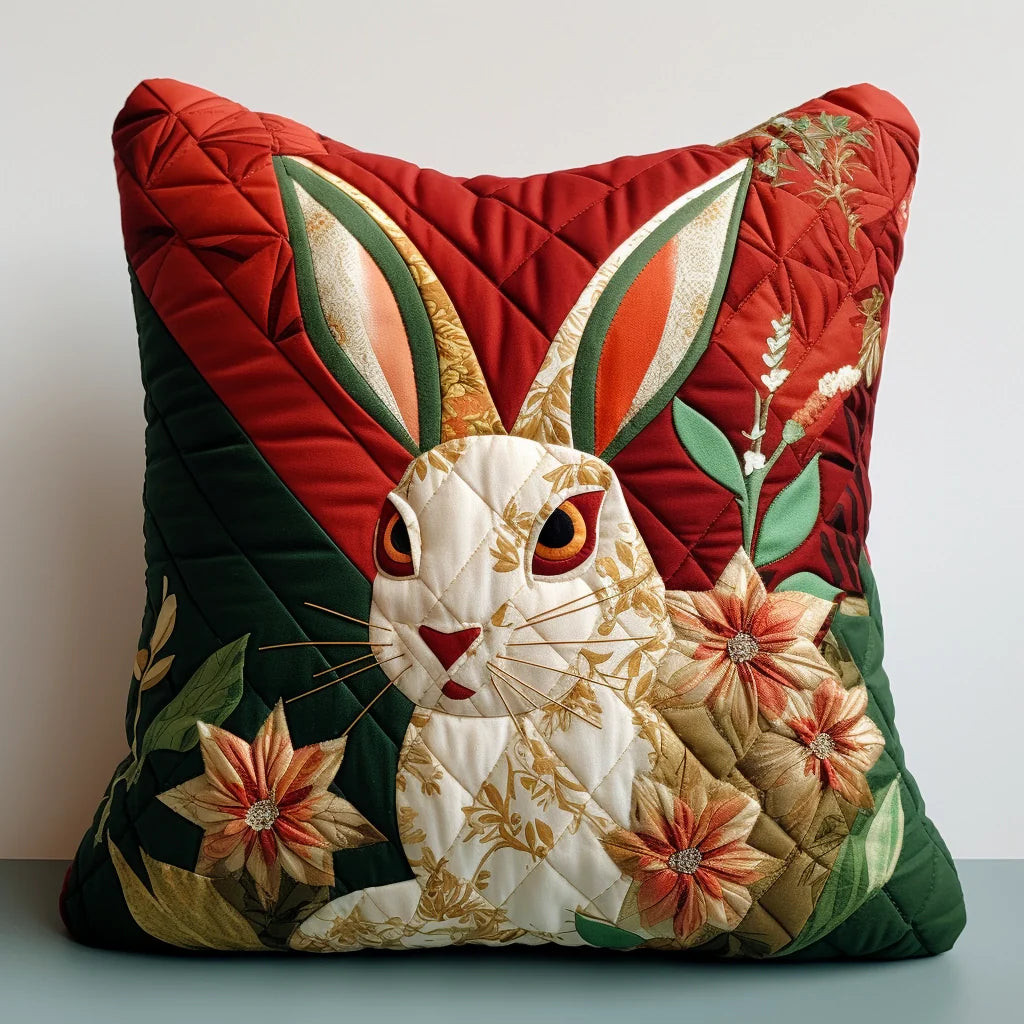 Rabbit Quilted Pillow Case Easter Egg Aesthetic Room Decor Gift For Loved Ones - Tradiviet