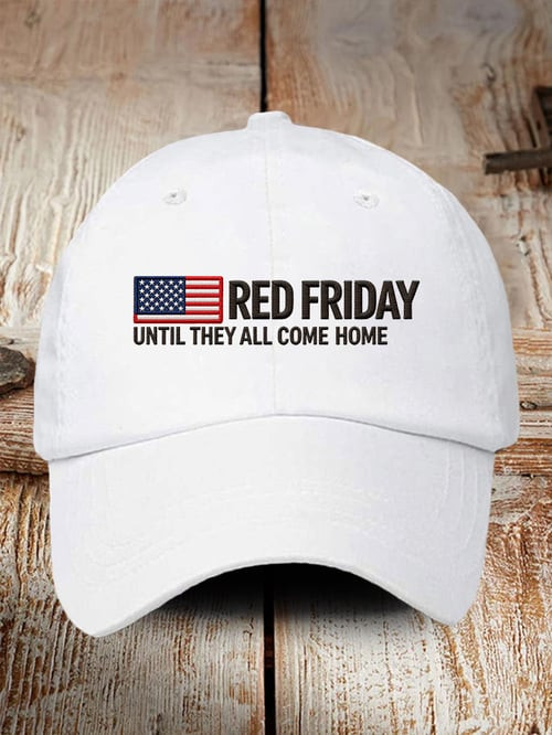 Red Friday Baseball Cap Until They All Come Home Hat Patriotic Gifts For Men - Tradiviet