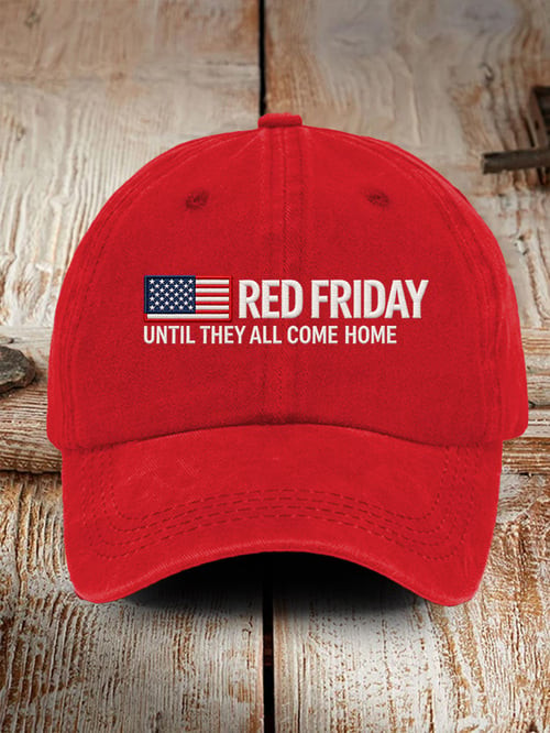 Red Friday Baseball Cap Until They All Come Home Hat Patriotic Gifts For Men - Tradiviet - Image 2