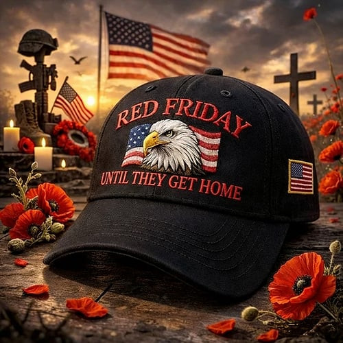 Red Friday Baseball Cap Until They Get Home Hat Unique Gifts For Patriotic - Tradiviet - Image 3
