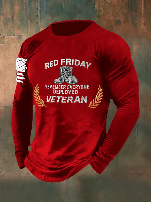Red Friday Long Sleeve Shirt Remember Everyone Deployed Veteran Clothing Gift Ideas - Tradiviet - Image 2