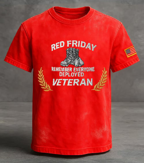 Red Friday T-Shirt Remember Everyone Deployed Memorial Day Apparel Gifts Ideas - Tradiviet - Image 2