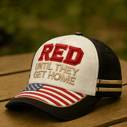 Red Memorial Day Baseball Cap Until They Get Home Merch Gifts For A Patriotic Person - Tradiviet - Image 2