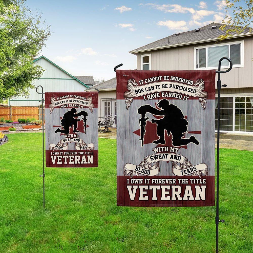 Remembrance Day Canadian Veterans It Cannot Be Inherited Forever The Title Veteran Memorial Flag Gift Family - Tradiviet - Image 2