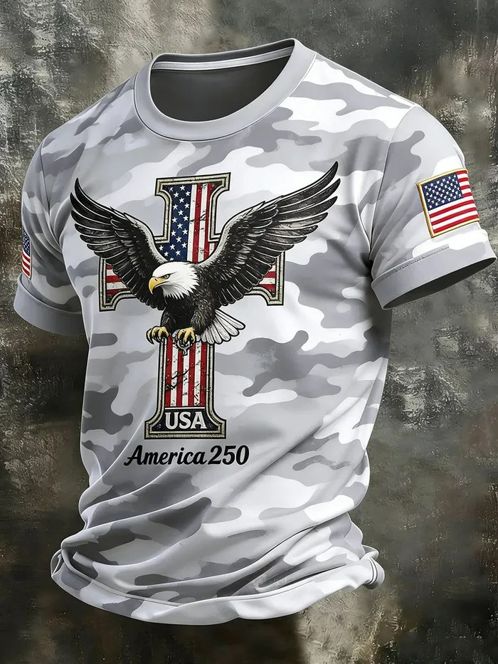 Retro Faith 250th Anniversary American T-Shirt 4Th Of July Apparel Patriotic Gifts For Him - Tradiviet