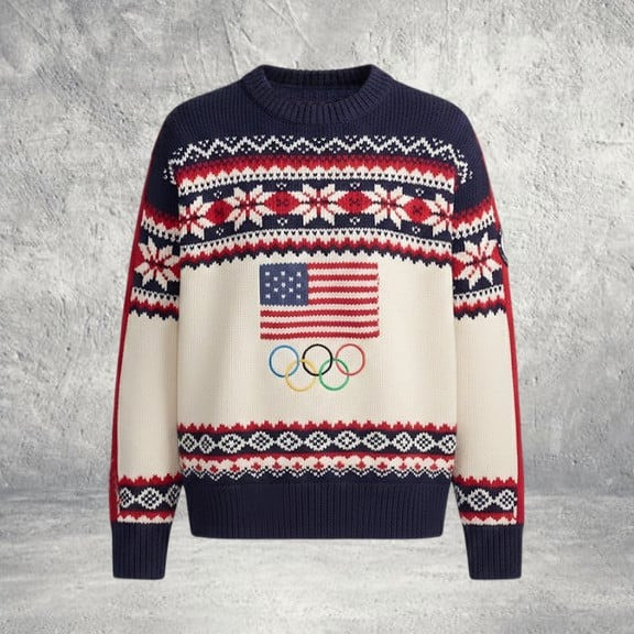 RL Team USA Opening Ceremony Sweater Winter Olympics 2026 Apparel Milano Cortina Outfit - Tradiviet - Image 3