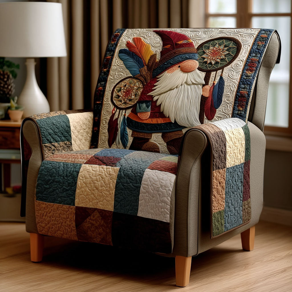 Rustic Feather Trail Quilted Sofa Cover Rustic Boho Home Decor