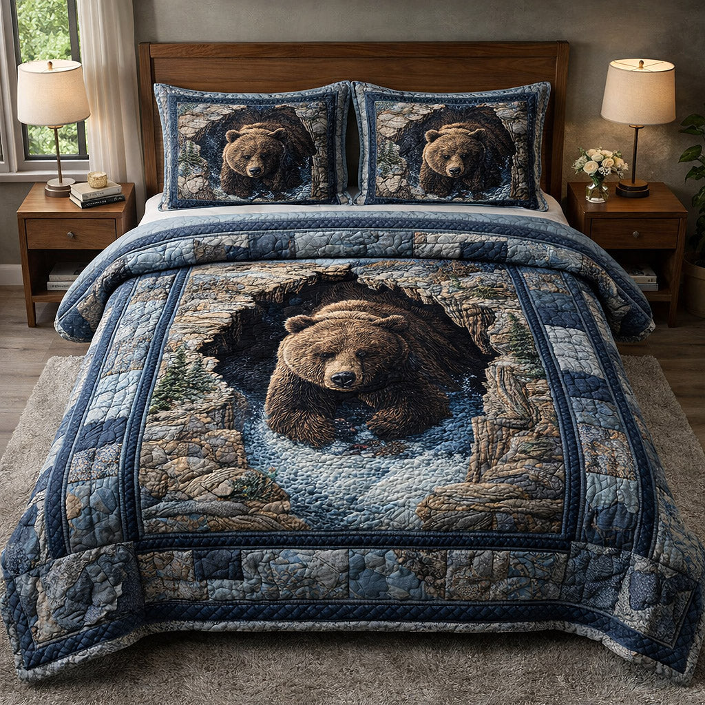 Rustic Guardian Quilted Bedding Set Holiday Decorations Great Gift For Nature's Beauty Lovers - Tradiviet