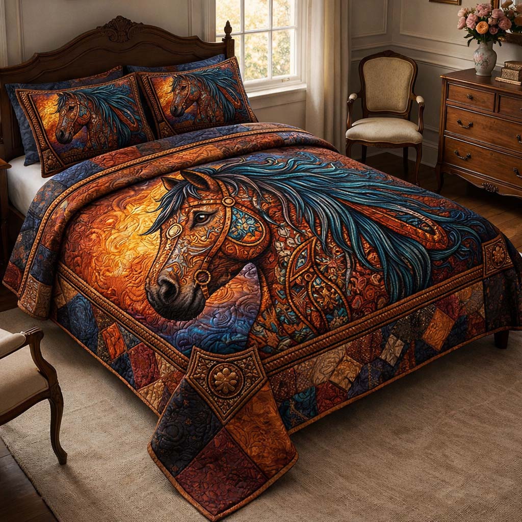 Rustic Ranch Quilted Bedding Set Holiday Decorations Mother's Day Gift Ideas - Tradiviet