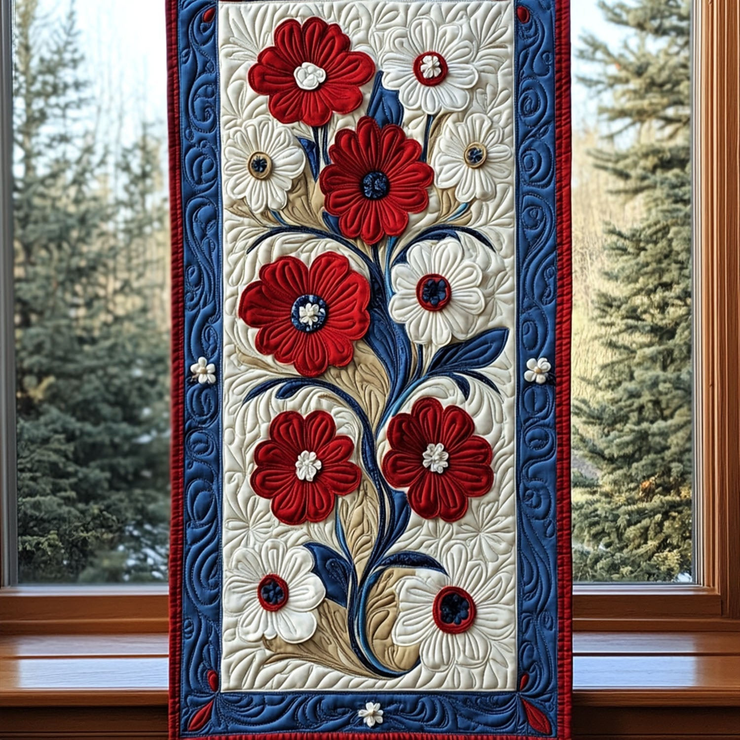 Salute to Service Quilted Table Runner  Autumn Table Runner 4Th Of July Client Gifts