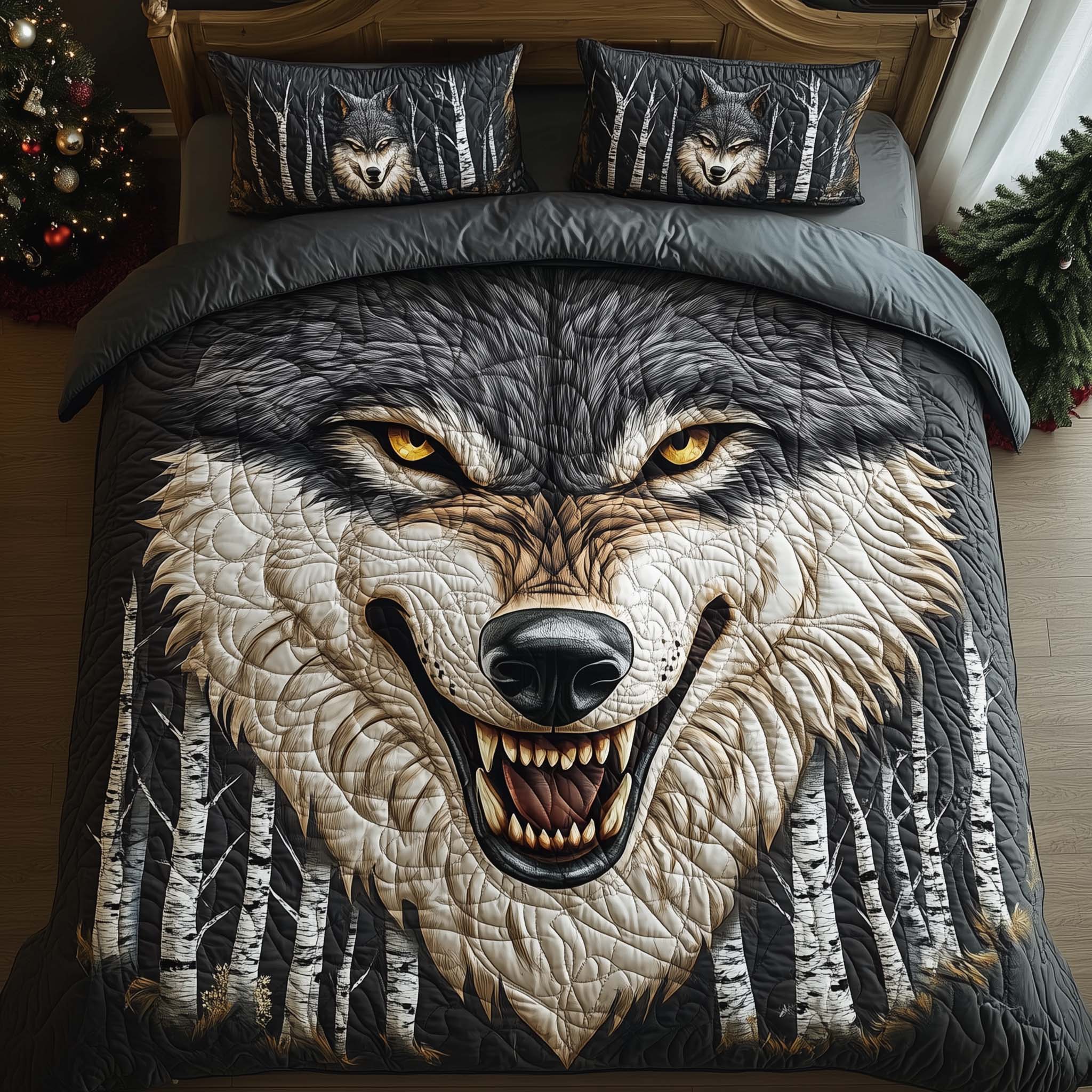Savage Howl Quilted Bedding Set Room Decoration Items Best Father's Day Gifts - Tradiviet