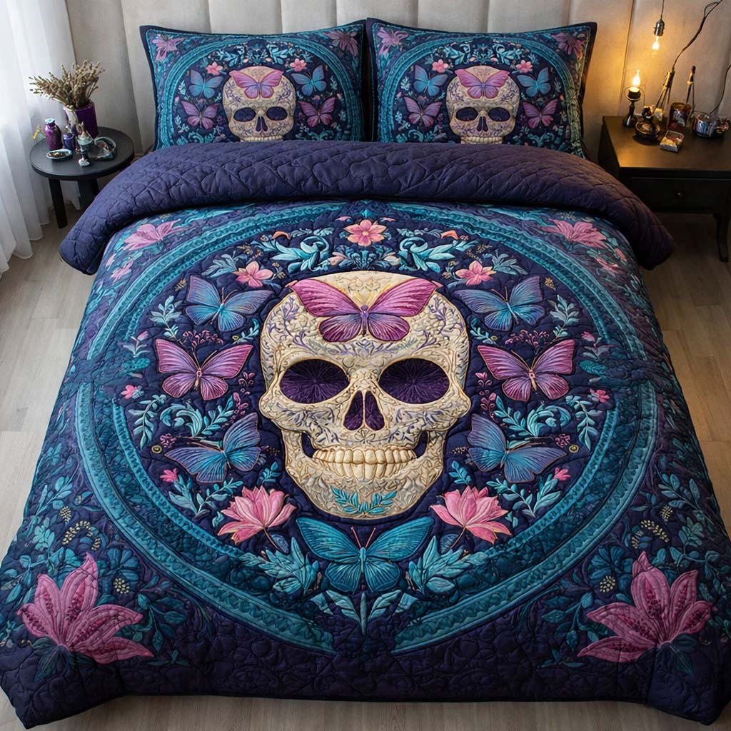 Soul Wings Quilted Bedding Set Autumn Inspired Bedroom Gift For Free Spirits - Tradiviet