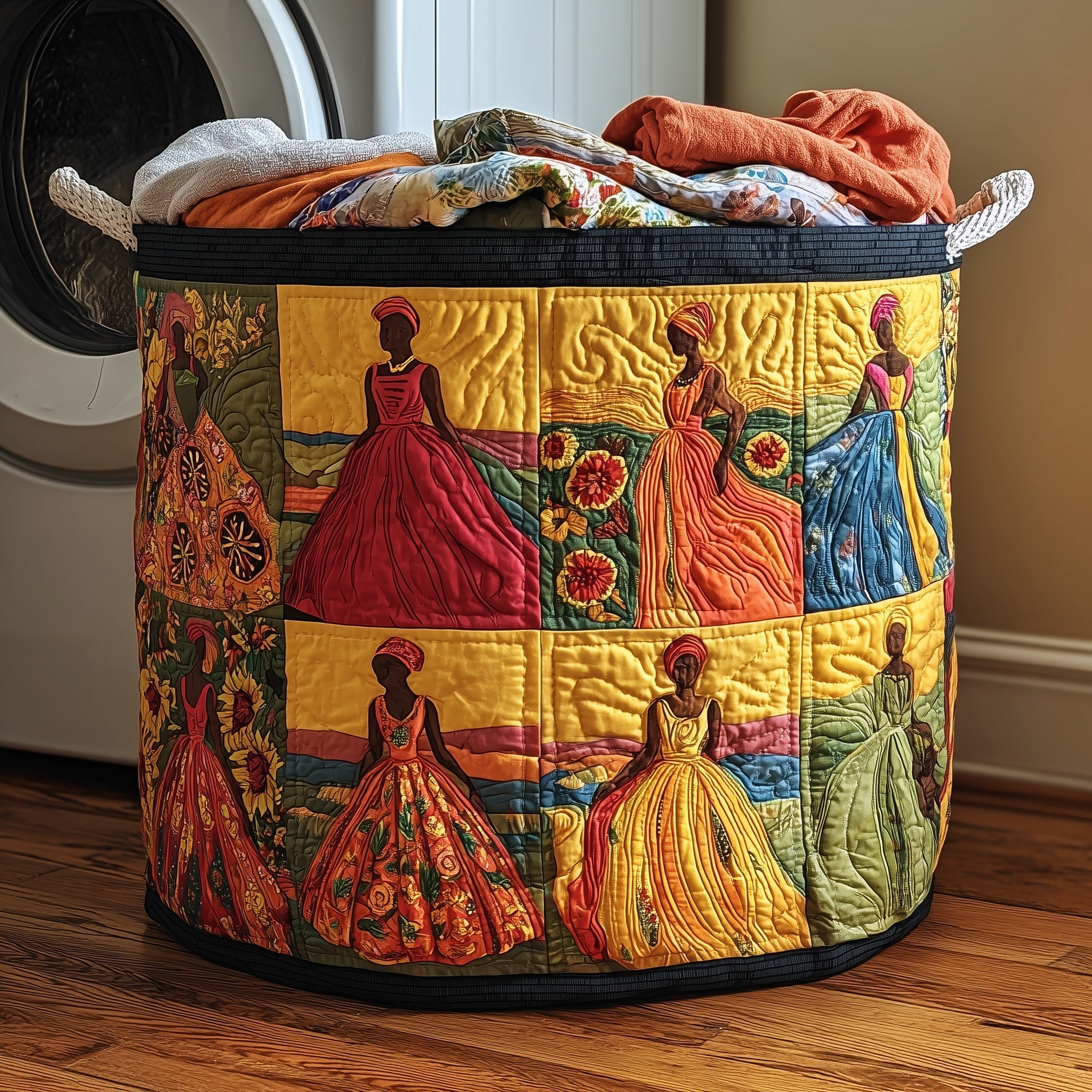 Soulbound Roots Quilted Laundry Basket Cute Laundry Hamper Happy Fathers Day - Tradiviet
