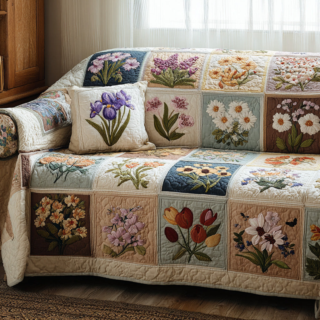 Spring Meadow Grace Quilted Sofa Cover Couch Covers Cute Housewarming Gifts