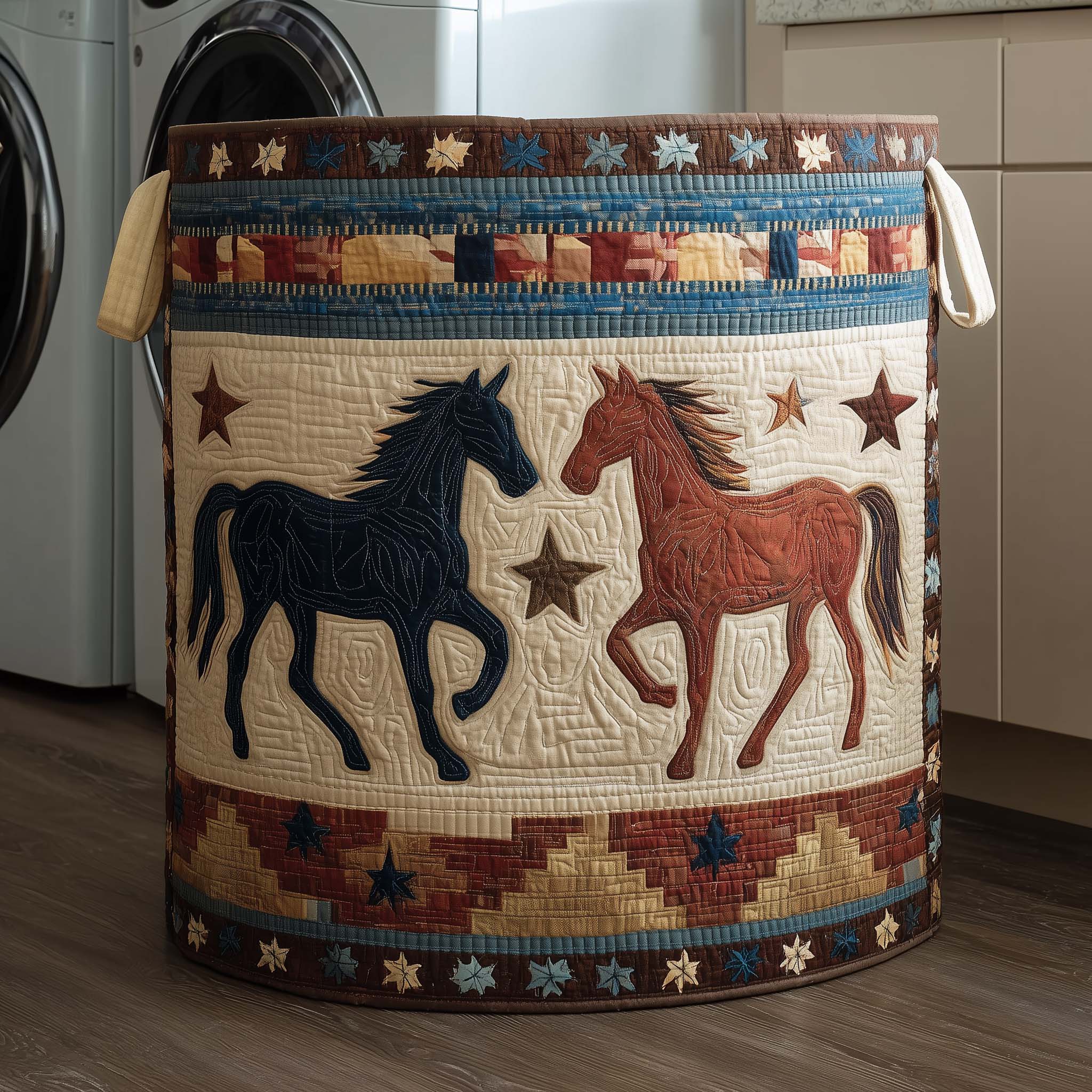 Starbound Pair Quilted Laundry Basket Cute Baskets Gifts For Sister In Law - Tradiviet