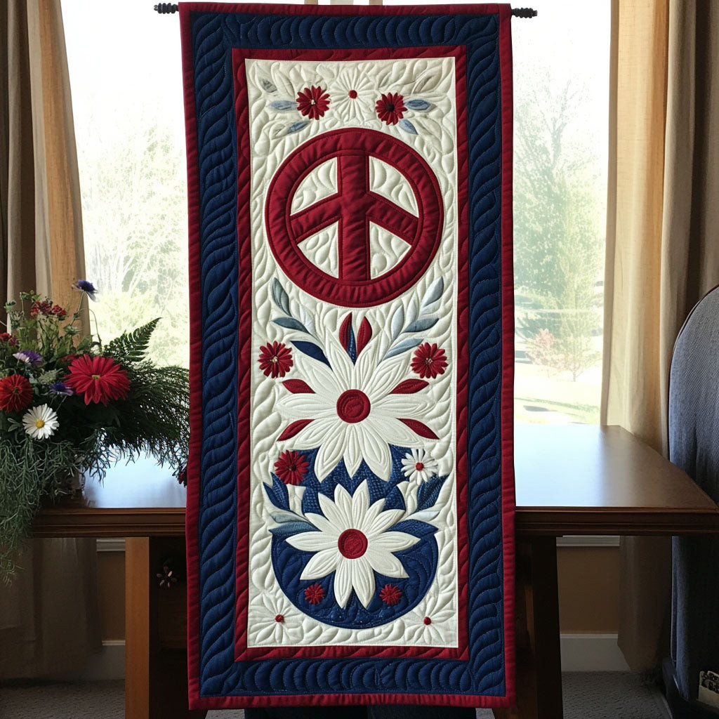 Stitched for Freedom Quilted Table Runner  Holiday Table Runner Fourth Of July Hostess Gifts