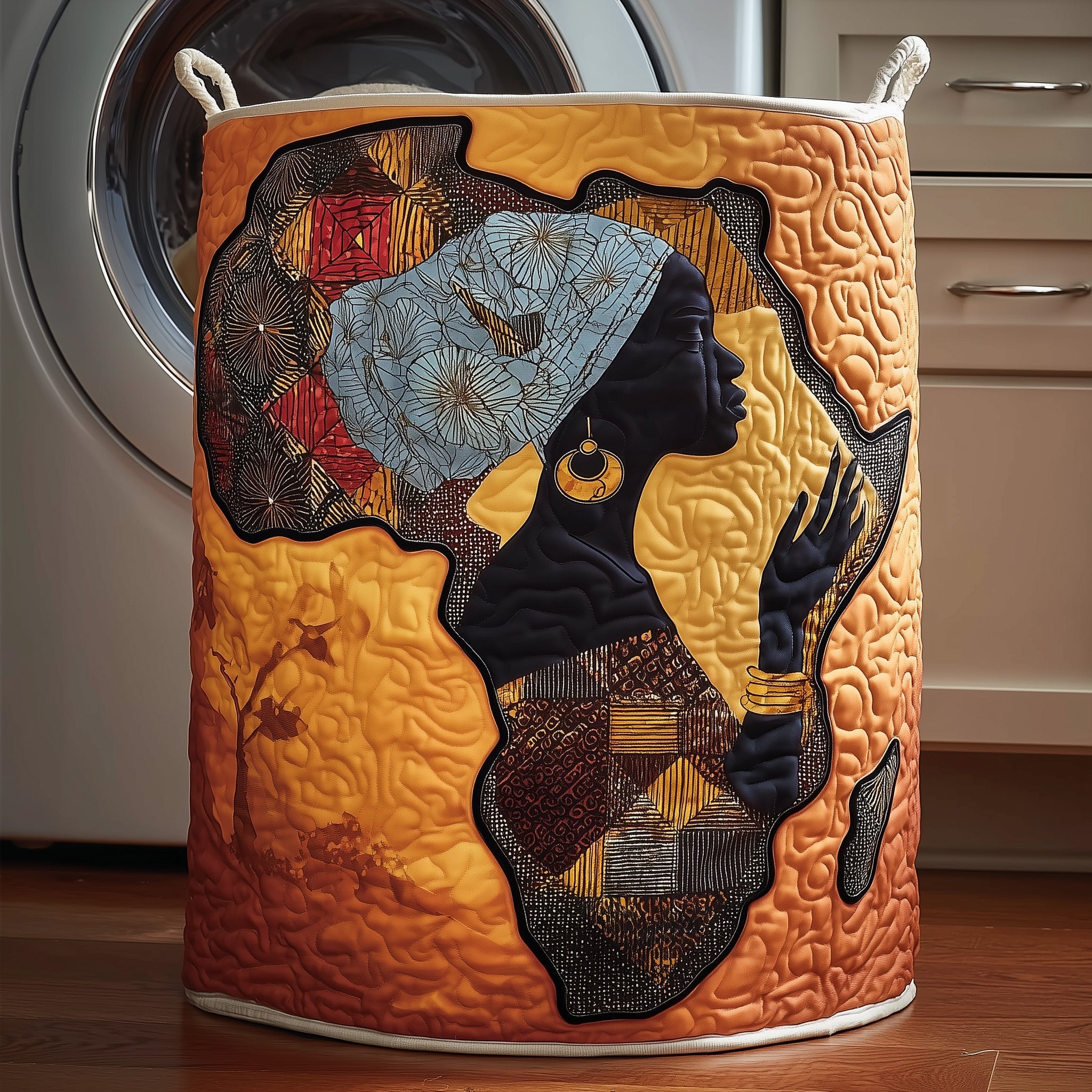 Sunlit Majesty Quilted Laundry Basket Best Laundry Hamper Gift Ideas For Sister - Tradiviet