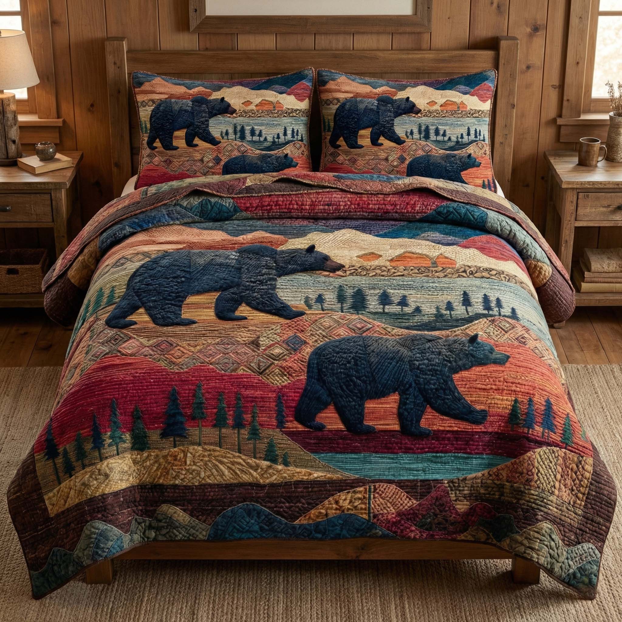 Sunset Range Quilted Bedding Set Holiday Home Decor Sunset Gifts For Your Brother - Tradiviet