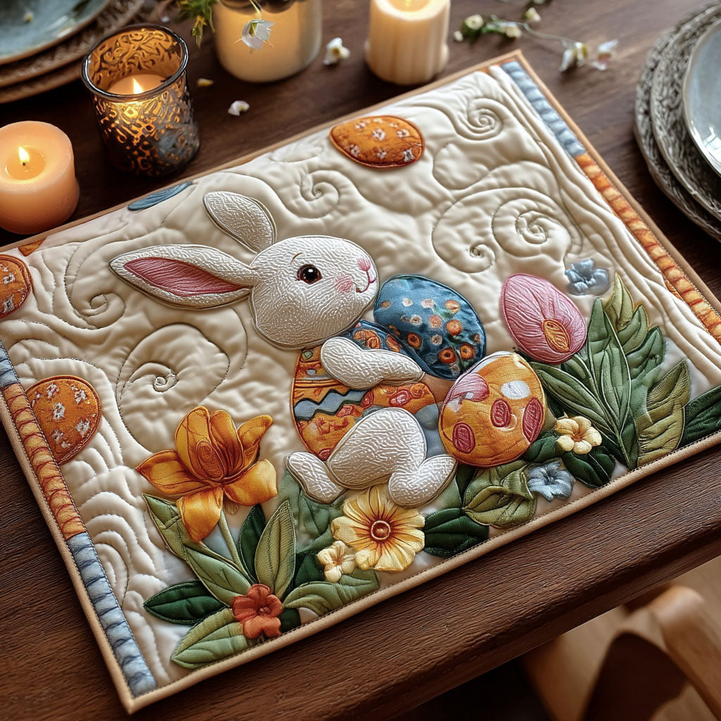 Sweet Spring Quilted Place Mat Spring Festival Easter Room Decor Gift for Housewarming - Tradiviet