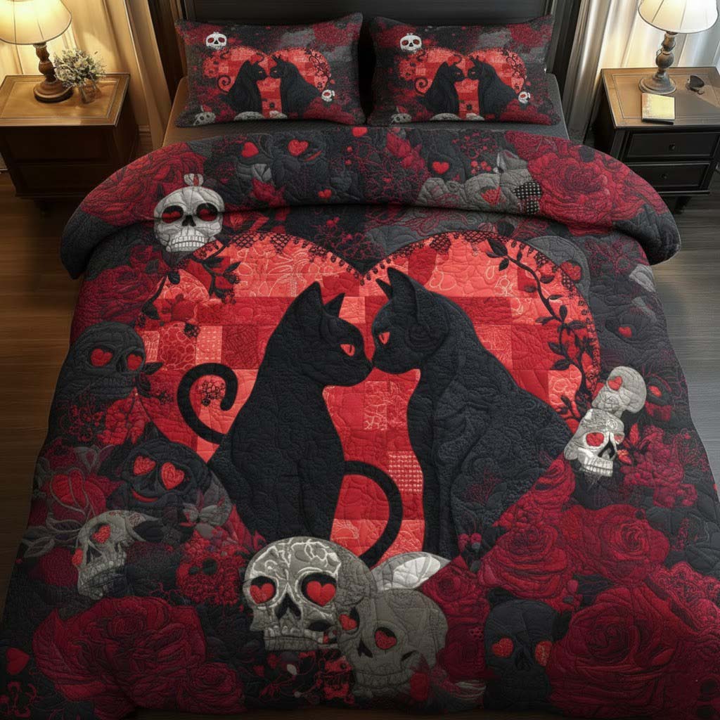 Til Death Do Us Part Quilted Bedding Set Bed Room Decoration Timeless Love Gift - Tradiviet