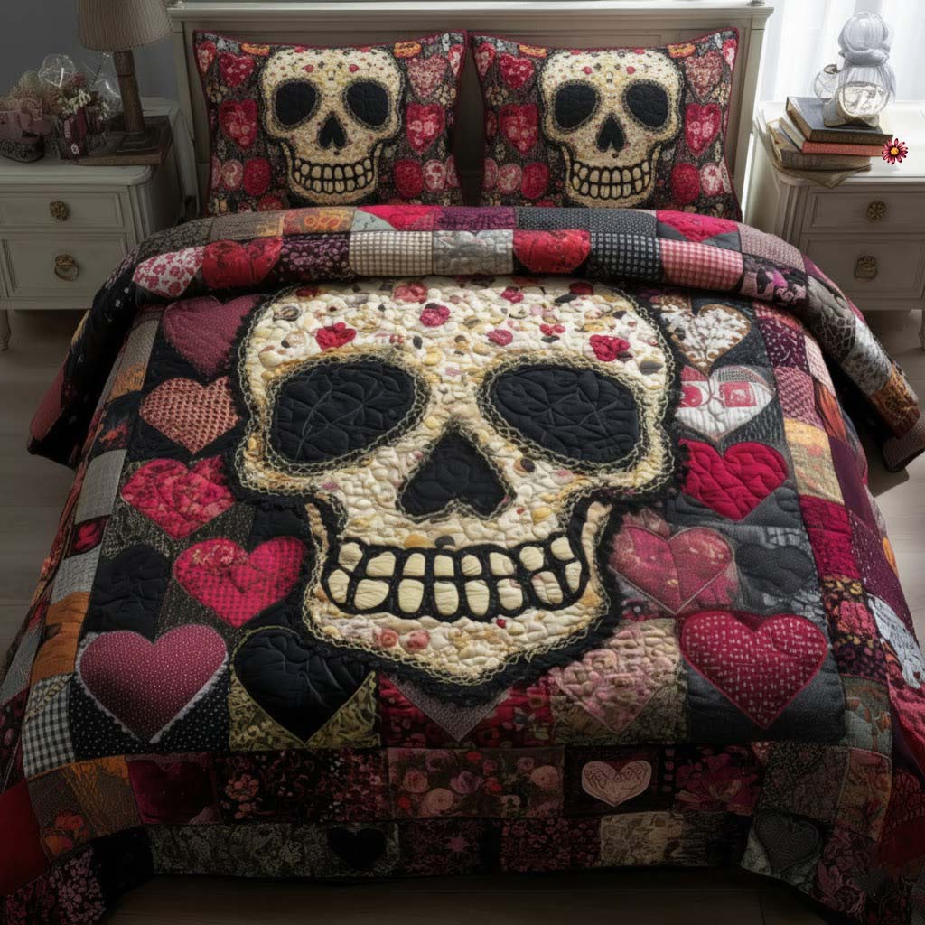 Til Death Do Us Part Quilted Bedding Set Bedroom Decorations Gift For Forever Lovers - Tradiviet