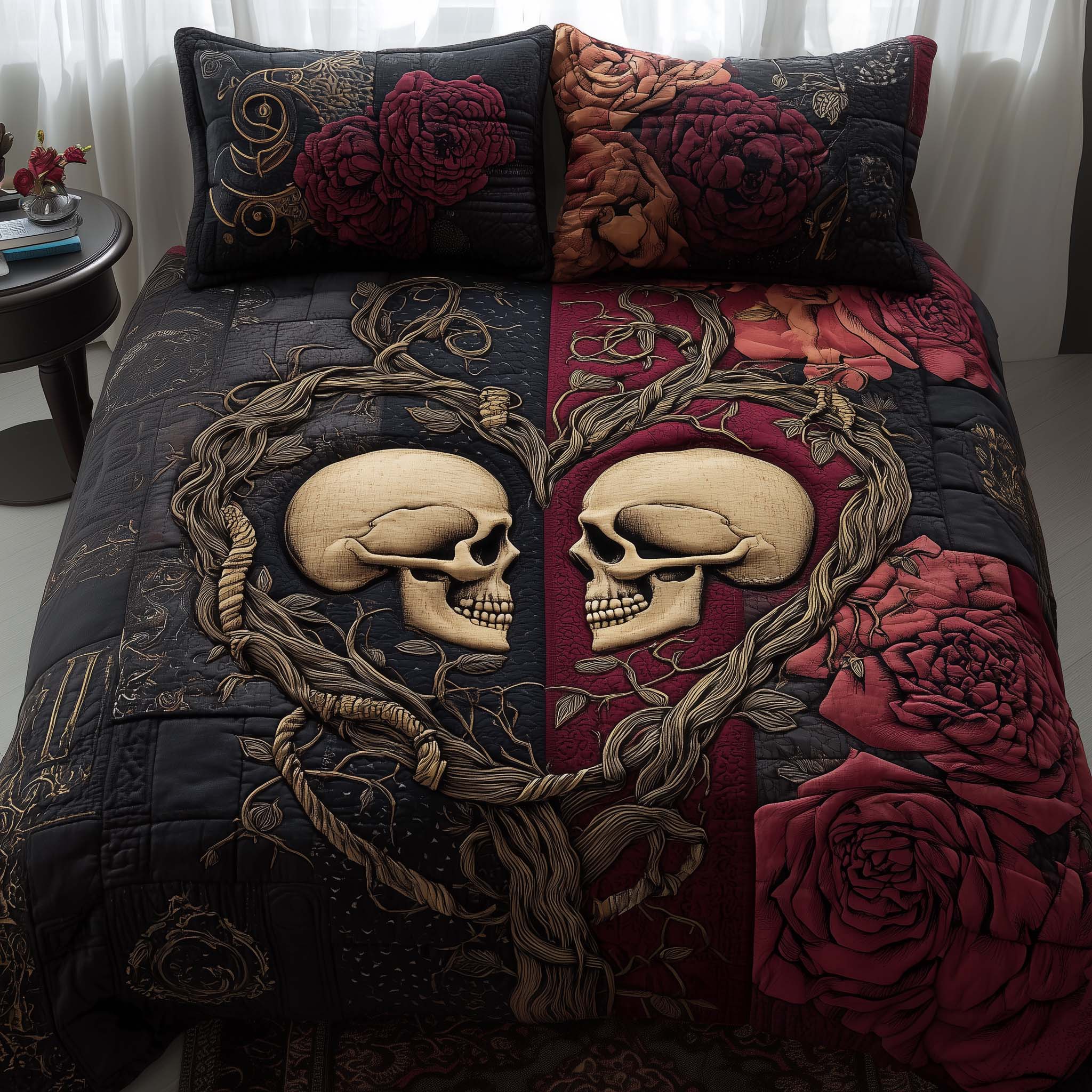 Til Death Do Us Part Quilted Bedding Set Mens Bedroom Decor Unique Forever Gif - Tradiviet