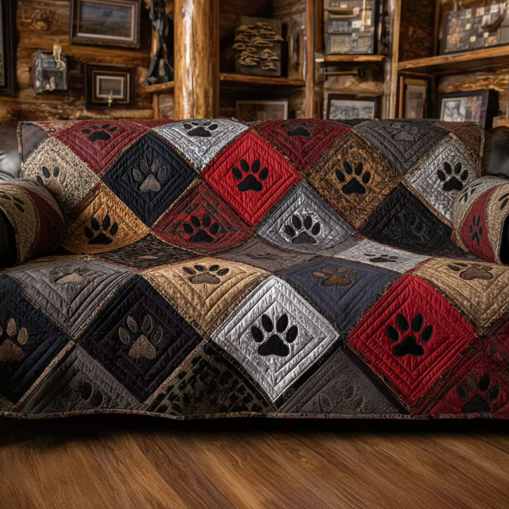 Timberline Lodge Heritage Quilted Sofa Cover Cabin Furniture Protector