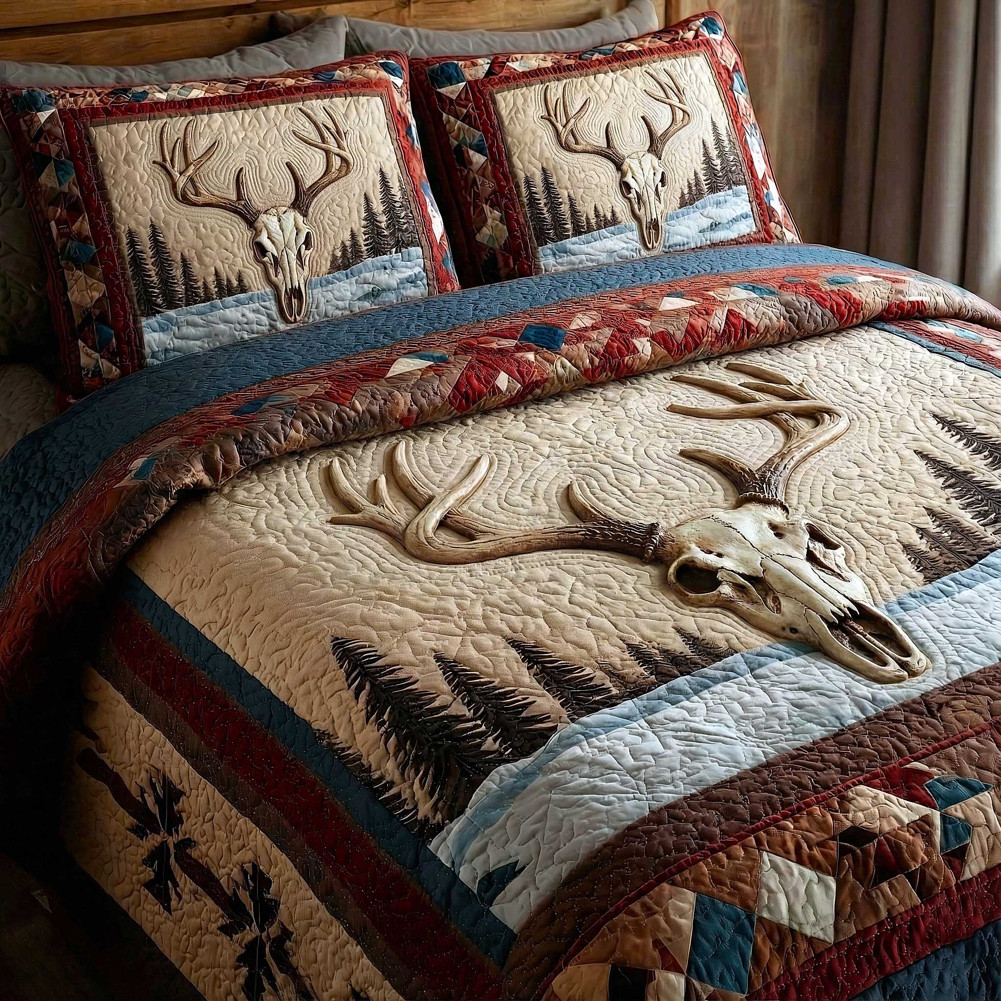 Trailblazer Spirit Quilted Bedding Set Bed Room Decoration Great Gift For Adventurers - Tradiviet