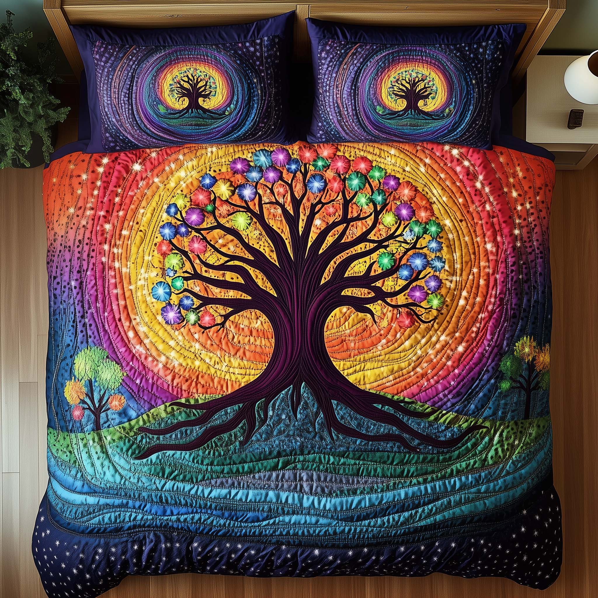 Tree Of Life Quilted Bedding Set Holiday Home Decor Ideas Cozy Tree of Life Gift For Winter - Tradiviet