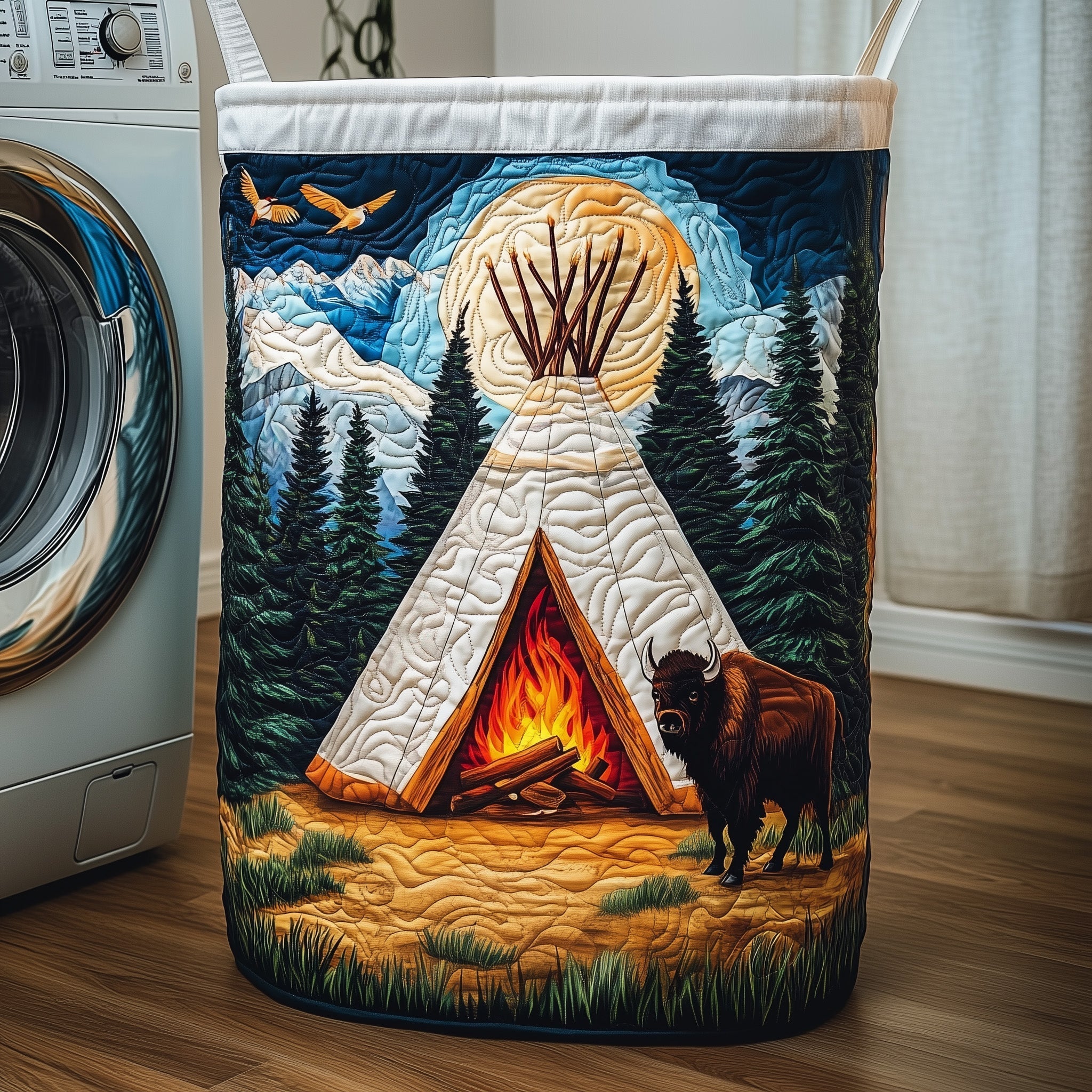 Tribal Comfort Quilted Laundry Basket Adorable Laundry Basket Presents For Sister In Law - Tradiviet
