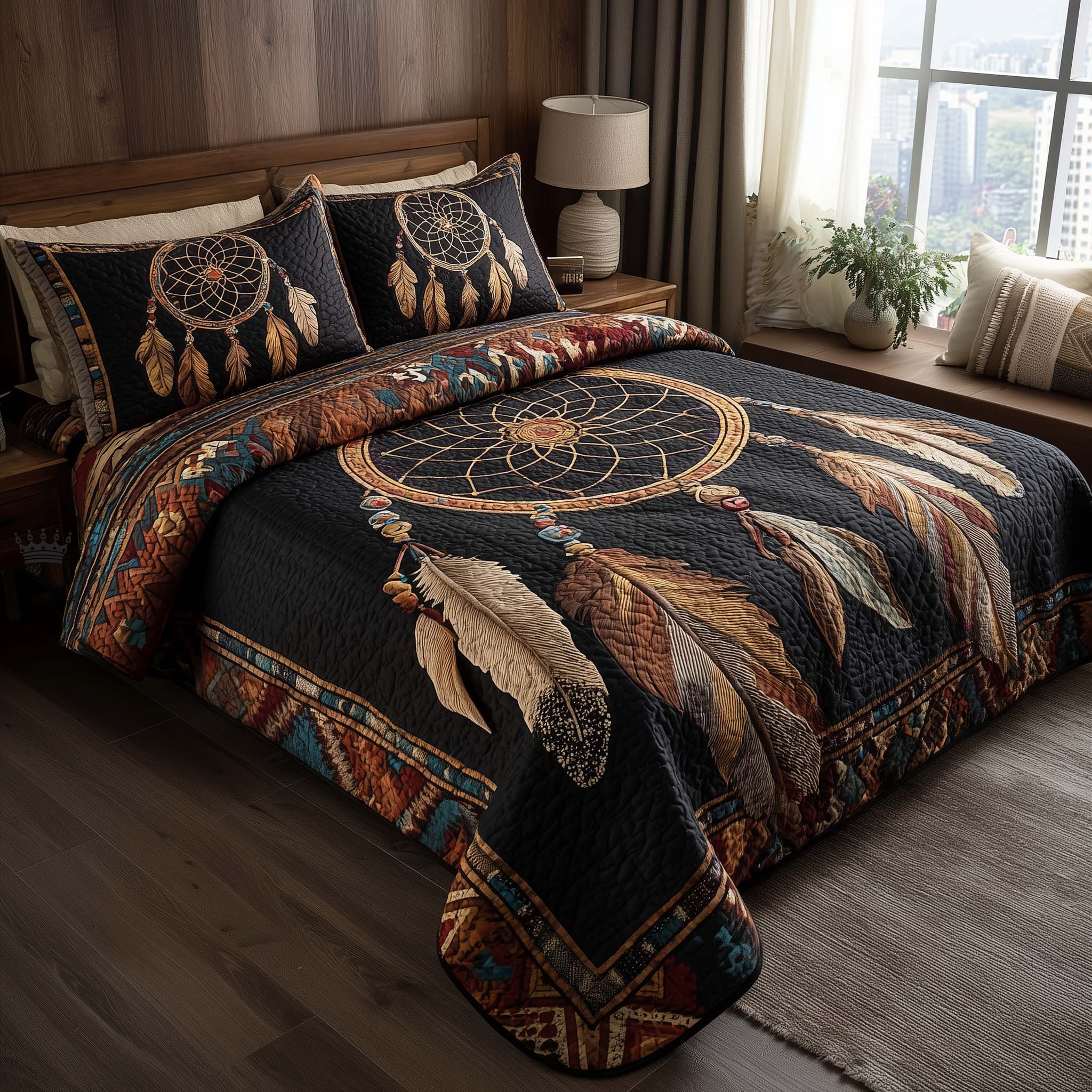 Tribal Reverie Quilted Bedding Set Bed Room Decoration Top Tribal Reverie Gifts - Tradiviet