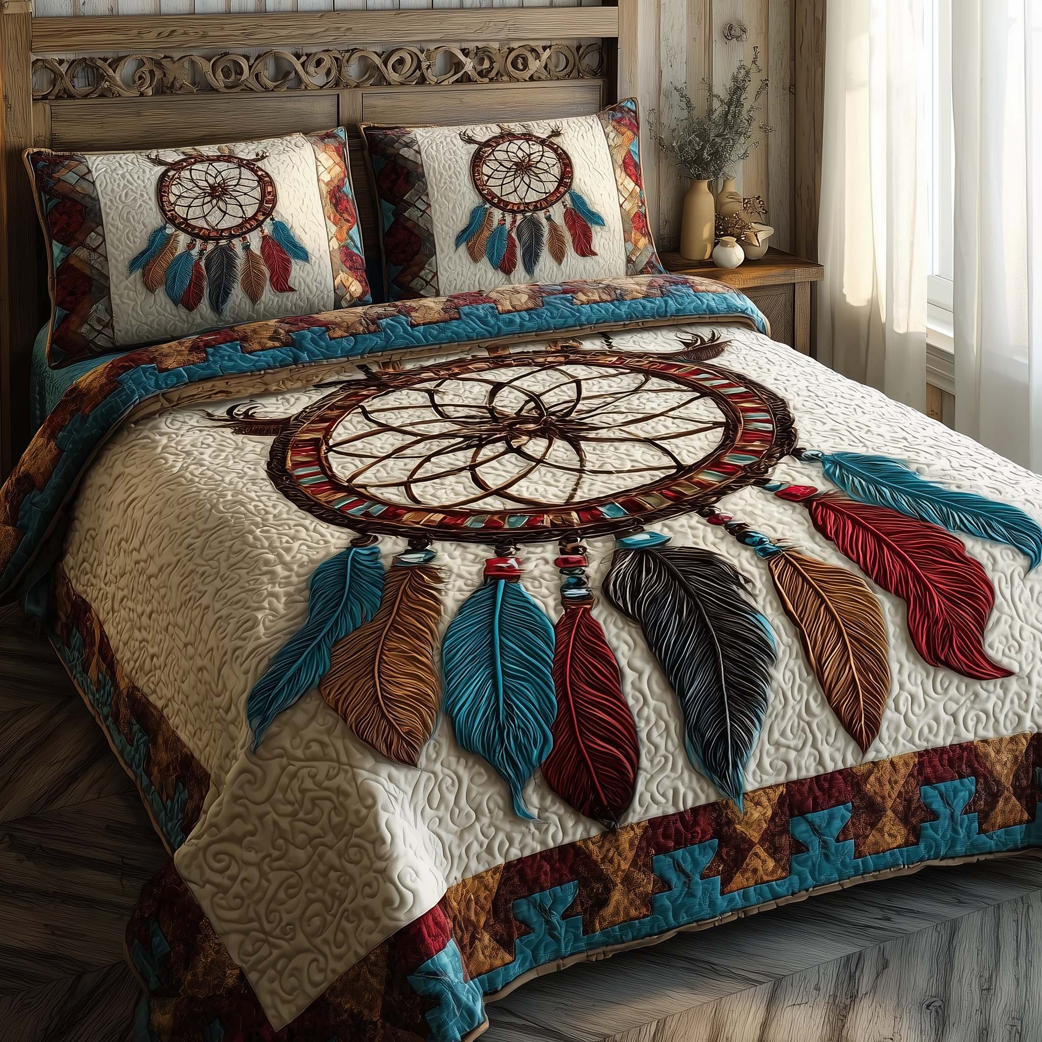 Tribal Reverie Quilted Bedding Set Holiday Decorations Unique Tribal Reverie Gift Ideas - Tradiviet