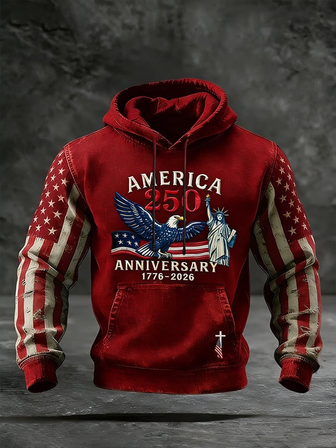 US 250th Anniversary Hoodie 1776 2026 Men's Patriotic Apparel Gift Ideas - Tradiviet - Image 2