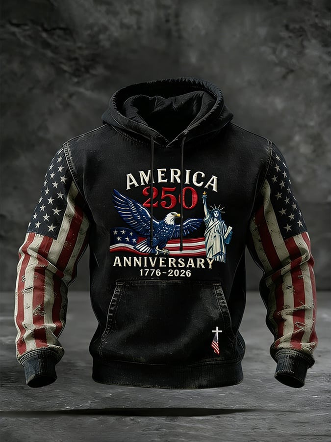 US 250th Anniversary Hoodie 1776 2026 Men's Patriotic Apparel Gift Ideas - Tradiviet