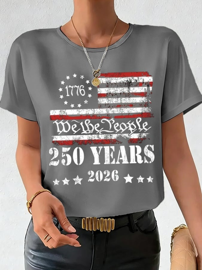 US 250th Anniversary Merch Shirt We The People Slogan Shirt Independence Day Outfit - Tradiviet - Image 4