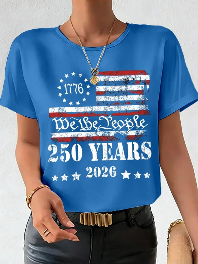 US 250th Anniversary Merch Shirt We The People Slogan Shirt Independence Day Outfit - Tradiviet - Image 3