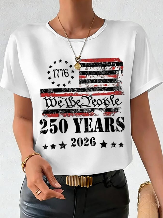 US 250th Anniversary Merch Shirt We The People Slogan Shirt Independence Day Outfit - Tradiviet - Image 2