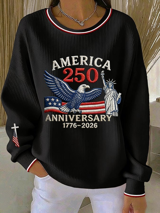 US 250th Anniversary Merch Sweatshirt Celebrating America Clothes 4th July Gift for Mom - Tradiviet