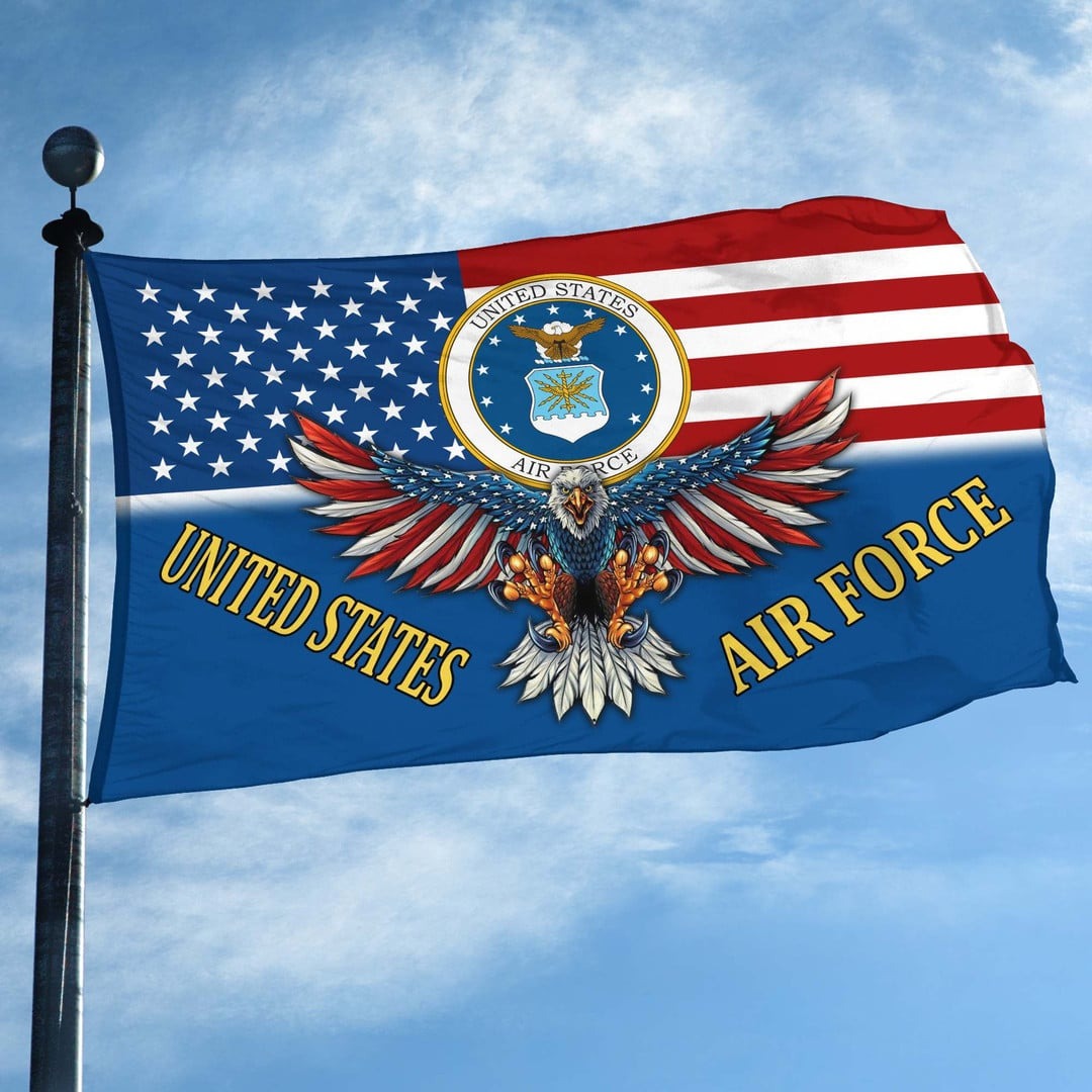 US Air Force Flag Gifts For US Veteran on Independence Day Patriotic Pride Decor - Tradiviet
