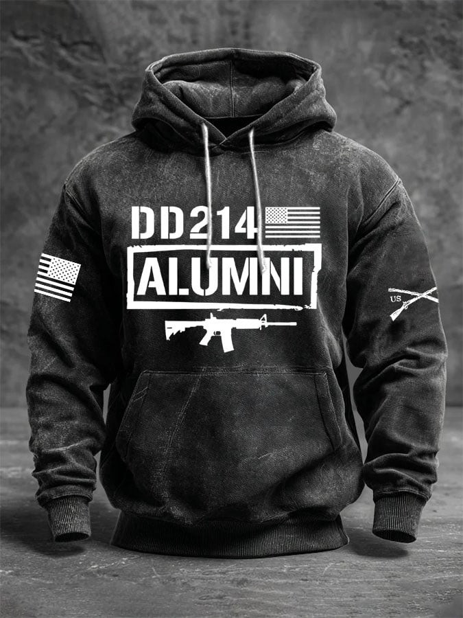 US DD-214 Alumni Flag Veteran Hoodie DD214 Clothing Best Gifts For Proud Veteran - Tradiviet