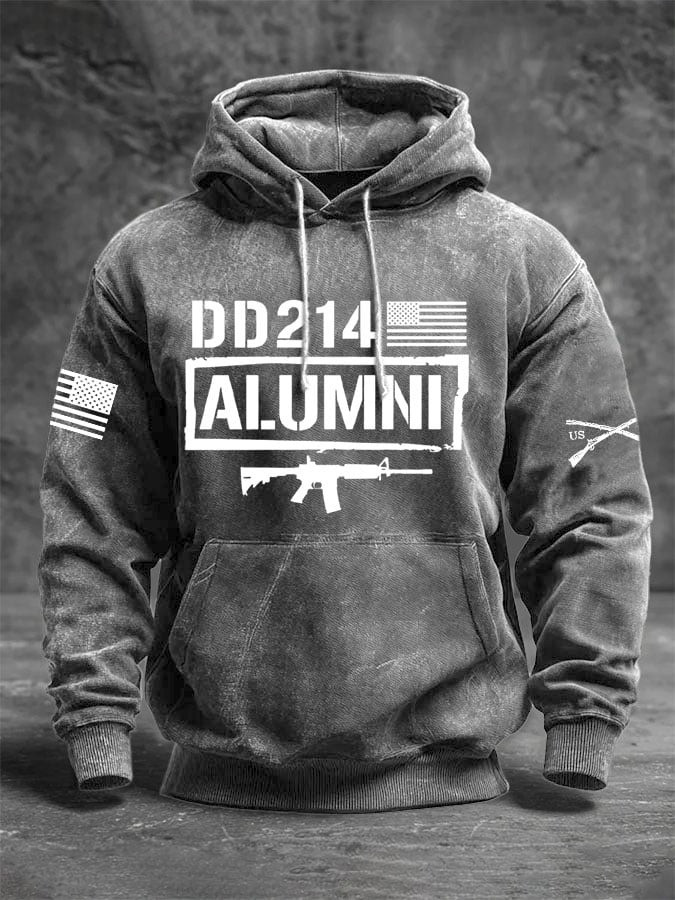 US DD-214 Alumni Flag Veteran Hoodie DD214 Clothing Best Gifts For Proud Veteran - Tradiviet - Image 2