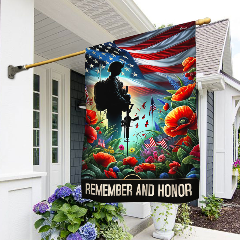 US Remember And Honor Flag Veterans Memorial Day Decor Patriotic Gifts Ideas - Tradiviet