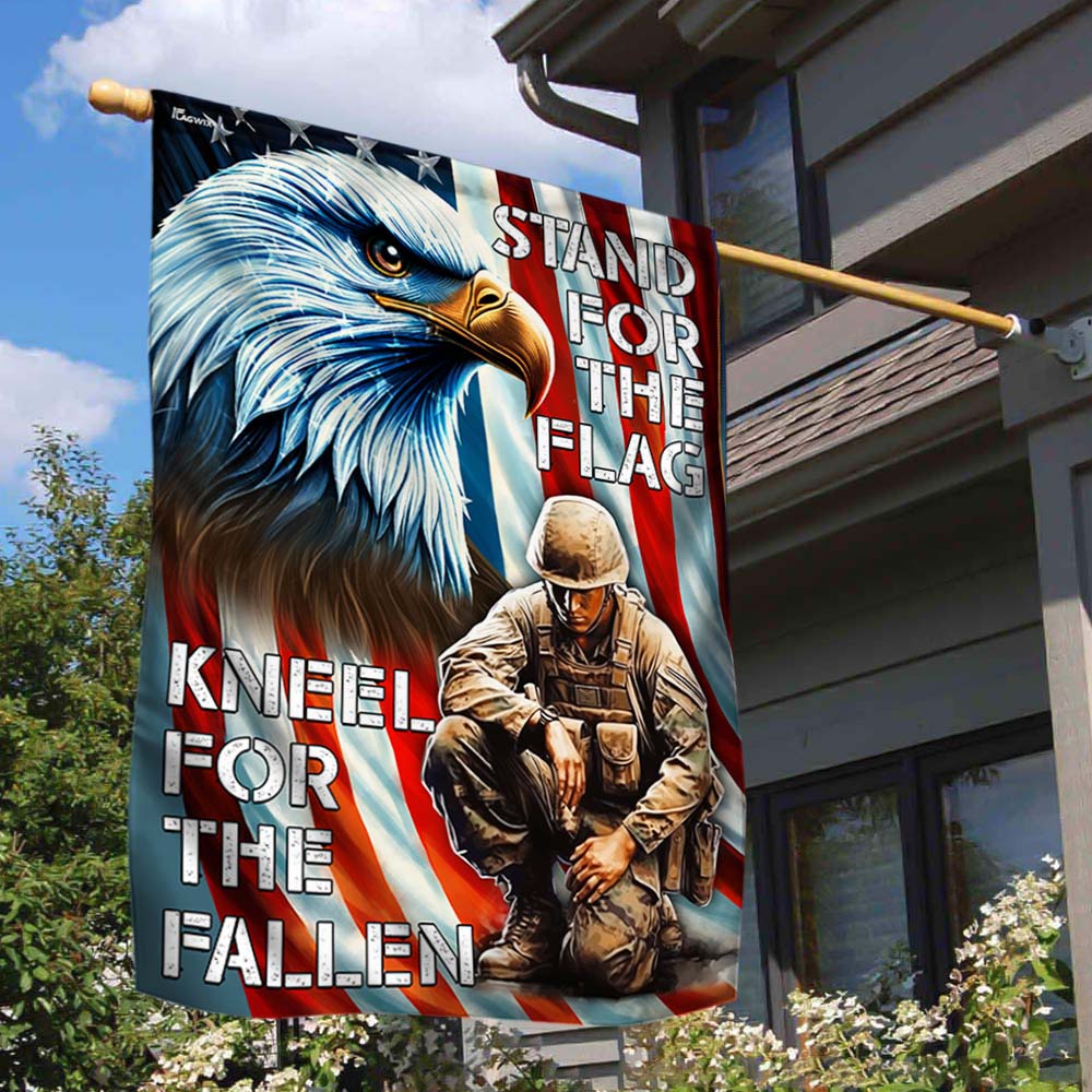US Stand For The Flag Kneel For The Fallen Flag Patriotic Veterans Day Flag Gift Ideas - Tradiviet